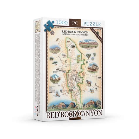 Red Rock Canyon National Recreation Area Map Cardboard Jigsaw Puzzle