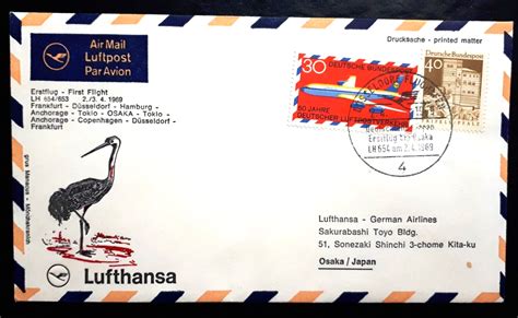 Lufthansa Erstflug Lh Frankfurt Am Main Osaka Ebay