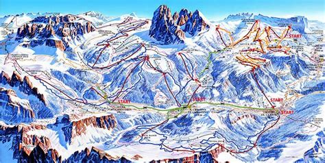 Sella Ronda Ski Map - Explore the Dolomites