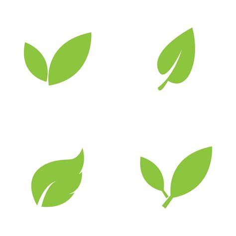 Premium Vector Green Leaves Logogreen Leaf Icons Set Vector Template