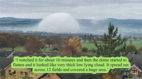 Rare Ufo Like Fog Dome Appears In Sky As Temperatures Drop To 4c Youtube