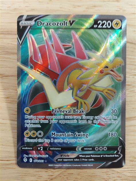 Dracozolt V 178 203 Evolving Skies NM Full Art Ultra Rare Pokemon Card