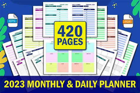 2023 Monthly & Daily Planner Editable Graphic by POD Resources ...