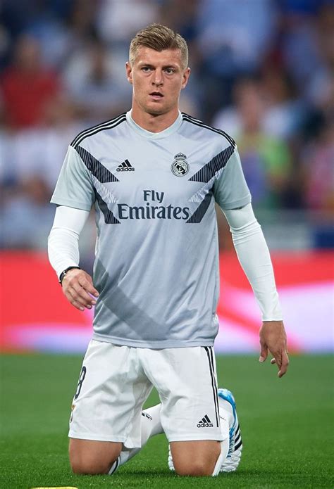 MADRID SPAIN SEPTEMBER 29 Toni Kroos Of Real Madrid Warms Up Prior