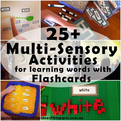 25 Multisensory Activities For Learning Words With Flashcards