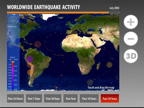 Earthquake Map Interactive Exhibit – Ben Chang