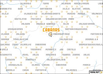 Cabanas (Portugal) map - nona.net