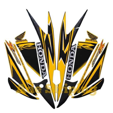 STIKER STRIPING LIS BODY MOTOR HONDA SUPRA X 125R 2007 KUNING STANDAR