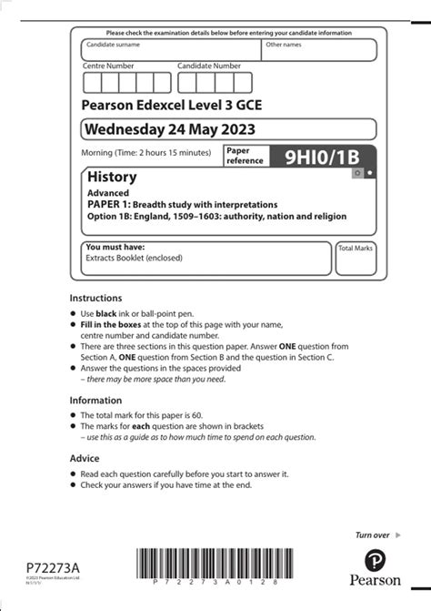 Pearson Edexcel Merged Question And Mark Scheme History Advanced