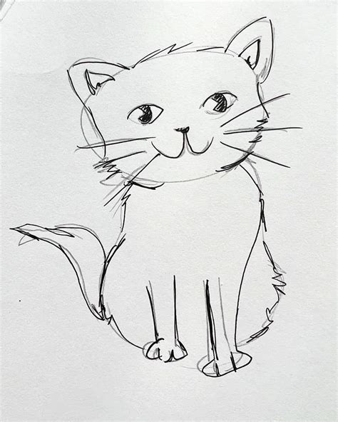 How To Draw A Simple Cat