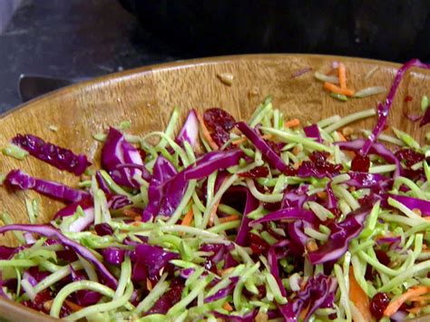 Broccoli And Red Cabbage Slaw Paula Deen Food Network Red Cabbage Slaw Red Cabbage Slaw