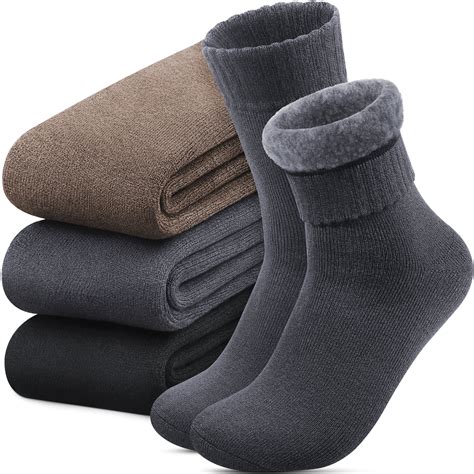 Thermal Socks For Men 6 13 Thick Winter Outdoors Warm Socks Mens Soft Warm Classic Hiking