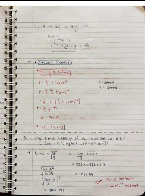 SOLUTION Handwritten Notes On Kinetic Theory Of Gases Studypool