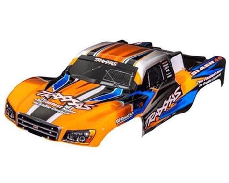 Traxxas Slash 4x4 VXL Pre-Painted Body (Orange & Blue) [TRA6928T ...