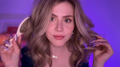 Asmr Super Relaxing Hair Play 💆‍♀️ Brushing Scratching Hair Clips