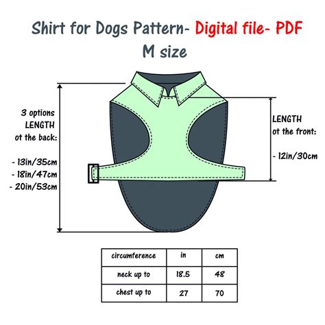 Medium Dog Shirt Sewing Pattern PDF Dog Clothes Pattern Dog - Etsy