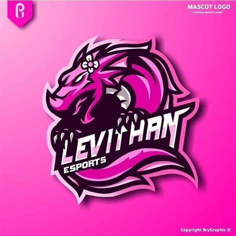 The Logo For Levihan Esports S Team Is Shown On A Pink Background