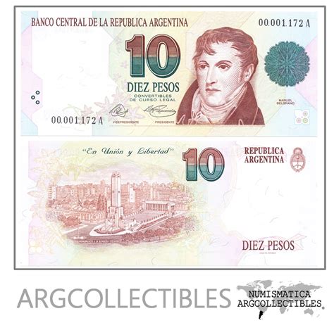 Argentina Billete Pesos P A Numero Bajo Unc