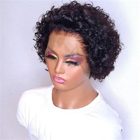 Pixie Cut Lace Wig Short Curly Human Wig Brazilian Curly Hair Wig Fron Megalook Hair