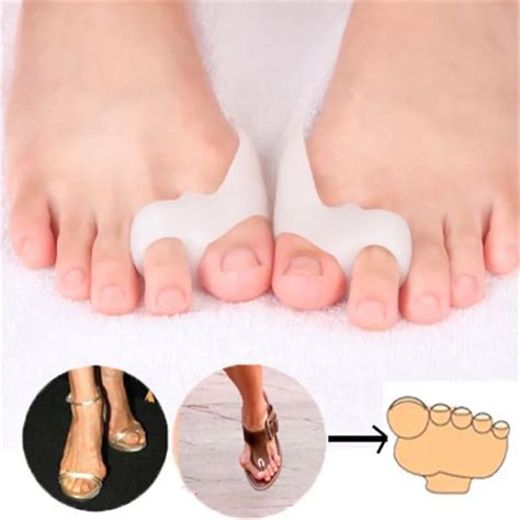 Silicone Gel Foot Fingers Two Hole Toe Separator Thumb Valgus Protector