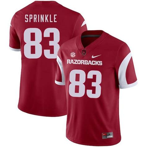 Arkansas Razorbacks #83 Jeremy Sprinkle College Football Jersey Red ...