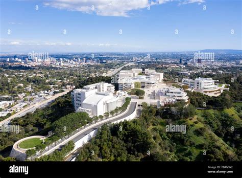 Aerial views of the Getty Museum Los Angeles Stock Photo - Alamy