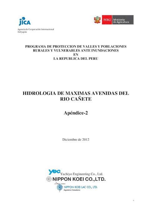 Pdf Hidrologia De Maximas Avenidas Del Rio CaÑete Hidrologia De Maximas Avenidas Del Rio