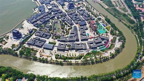 Aerial View Of Cangzhou City In N Chinas Hebei Cn