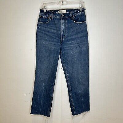 Abercrombie Fitch Jeans The 90 S Straight Ultra High Rise Raw Hem