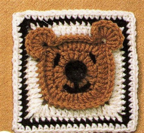 Teddy Bear Granny Squares Crochet Baby Blanket Free Pattern Happiness