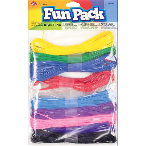 Cousin Fun Pack Plastic Lace 80 Yardspkg Multicolor