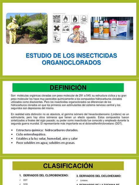 Os Pesticidas Organoclorados - Insecticidas Organoclorados: Definición y Efectos | PDF | Medicina ...