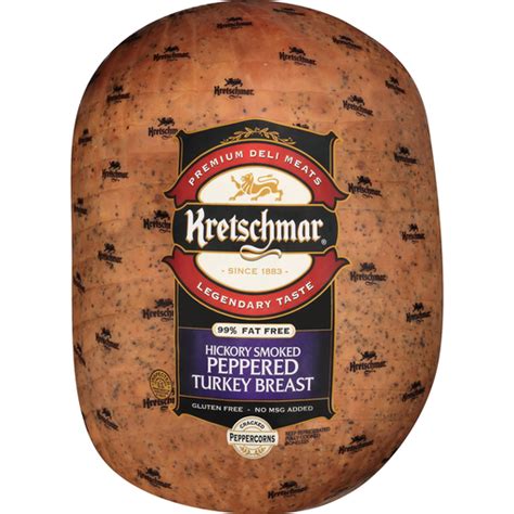 Kretschmar Premium Deli Hickory Smoked Peppered Turkey Breast Deli