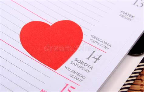 Il Cuore Dell Ed Di Concetto Di Tempo Di Amore Del Calendario Del