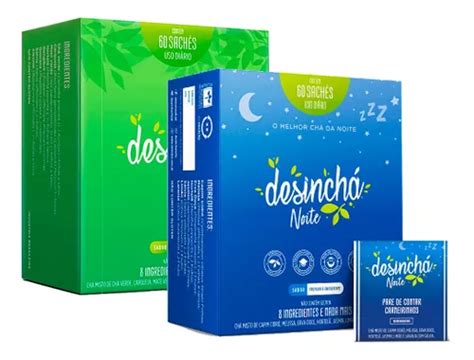 Kit Desinchá Dia E Noite 60 Sachês Cada Original Frete grátis