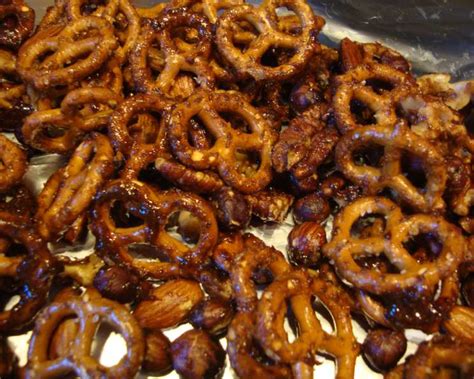 Spiced Glazed Nuts and Pretzel Mix Recipe - Food.com