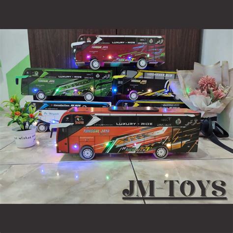 Jual Mainan Miniatur Mobil Bus Telolet Basuri Tunggal Jaya Saturn Full