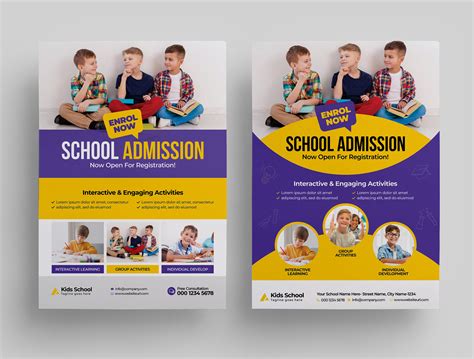 Picture Day Flyer Template Professional Educational Psd Riset