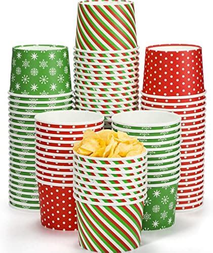 Amazon Gisgfim Pcs Christmas Paper Snack Cups Christmas Ice