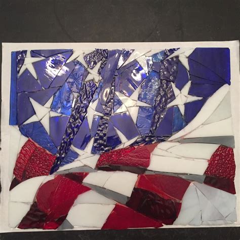 American Flag Stained Glass Mosaic Etsy