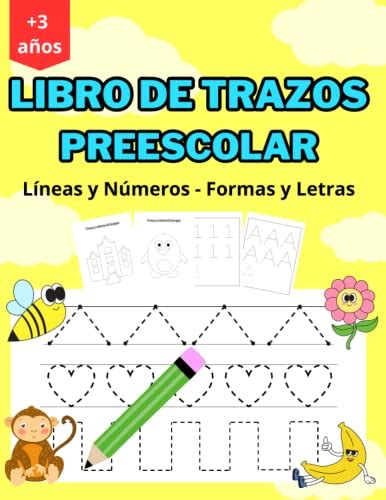 Libro De Trazos Preescolar Cuaderno Para Aprender A Repasar Líneas Formas Letras Y Números Para