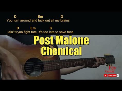 Post Malone Chemical Guitar Chords Cover Youtube