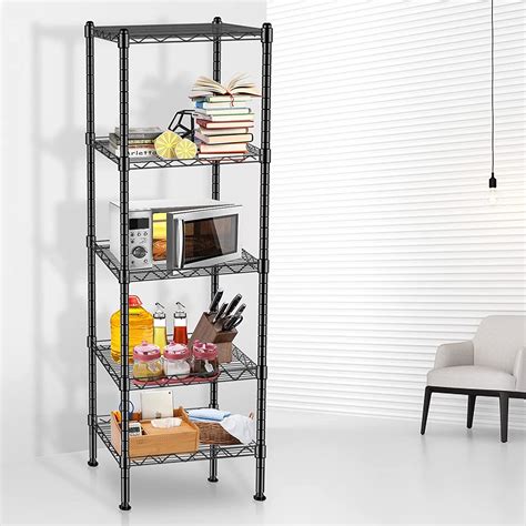 5 Tier Standing Style Durable Display Rack Adjustable Storage Wire