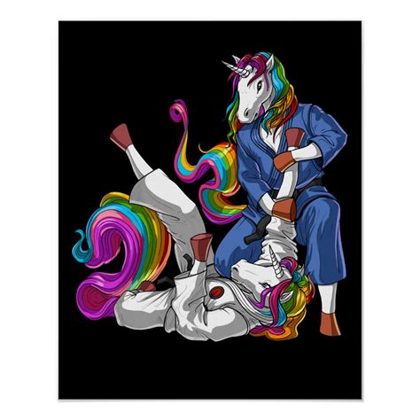 Jiu Jitsu Unicorns Poster Zazzle