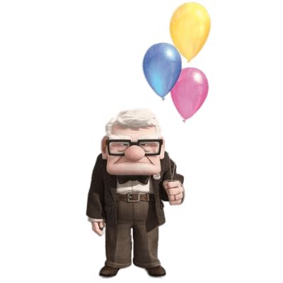 Carl Holding Balloons transparent PNG - StickPNG