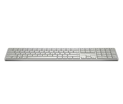 HP 970 Programmable Wireless Keyboard Silver 3Z729AAABA Office Depot