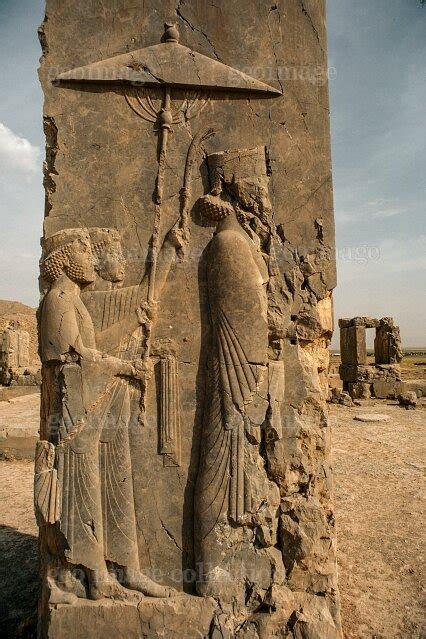 A sculpted relief at Persepolis of Dar... Photo | Geo Image Collection