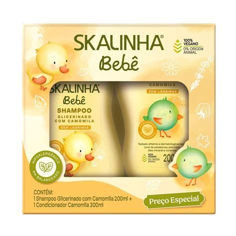 Kit Skalinha Bebê Shampoo Glicerinado e Condicionador