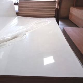 Jual Triplek Multiplek Melamin Putih Glossy 6mm 100x70 Cm Melaminto