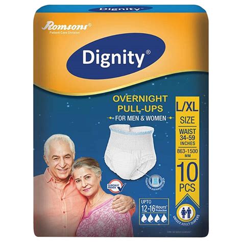 Dignity Overnight Pull Up Adult Diapers 86 4 149 9cm L Xl 10pcs